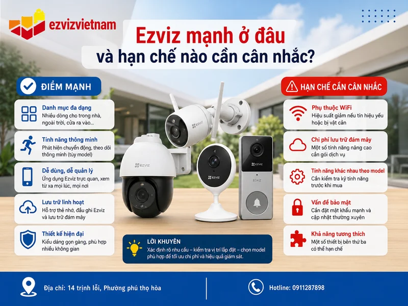Ezviz mạnh ở đâu và hạn chế nào cần cân nhắc?