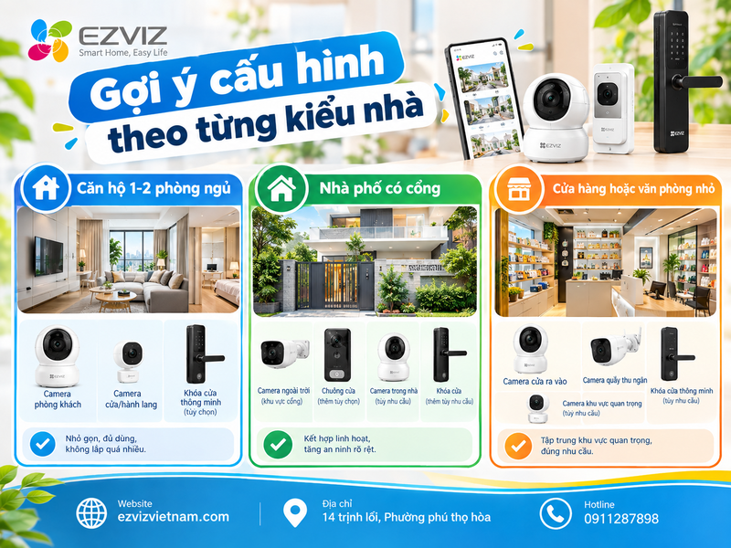 Gợi ý cấu hình theo từng kiểu nhà