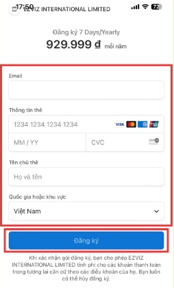 Hoàn tất thanh toán và kích hoạt