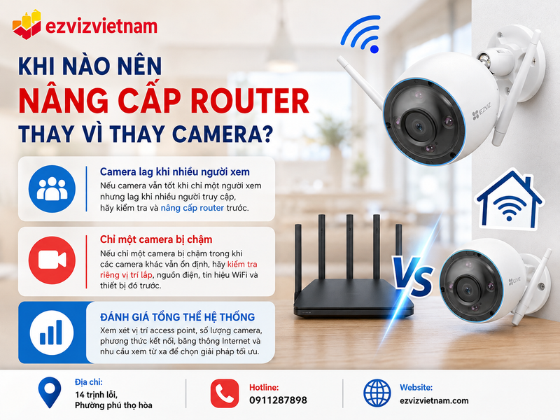 Khi nào nên nâng cấp router thay vì thay camera?