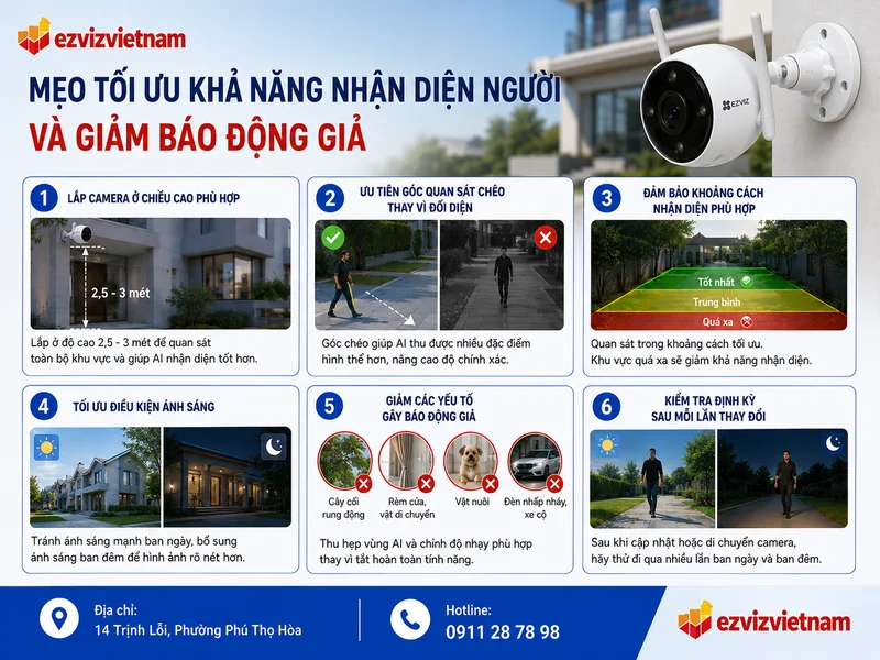 Mẹo tối ưu khả năng nhận diện người và giảm báo động giả