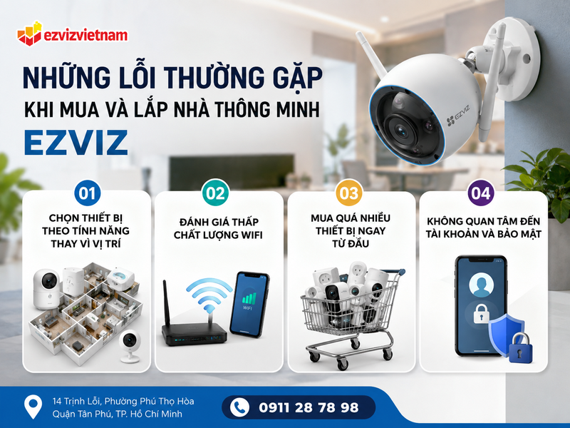 Những lỗi thường gặp khi mua và lắp nhà thông minh EZVIZ