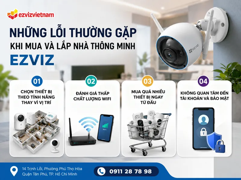 Những lỗi thường gặp khi mua và lắp nhà thông minh EZVIZ