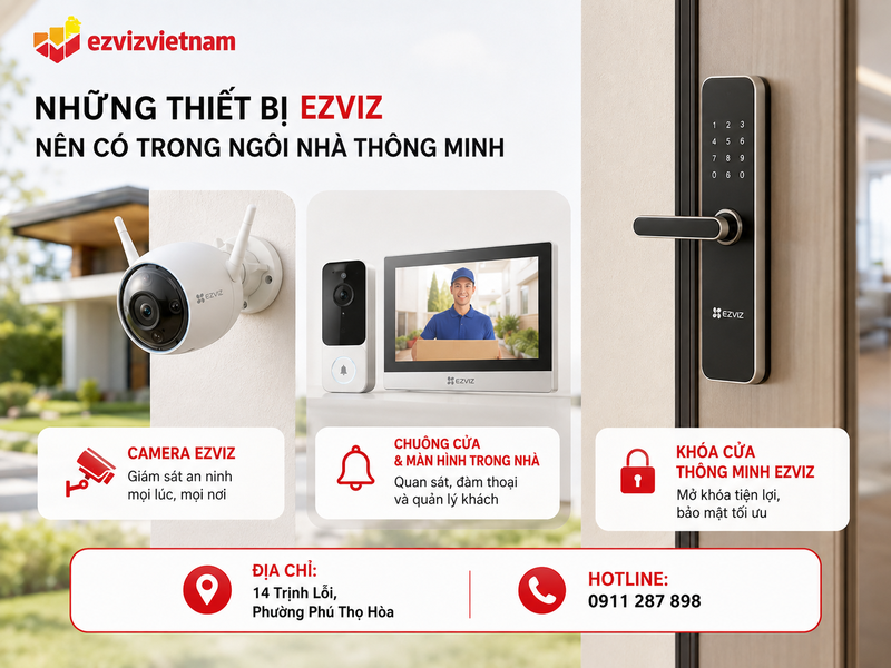 Những thiết bị EZVIZ nên có trong một ngôi nhà thông minh