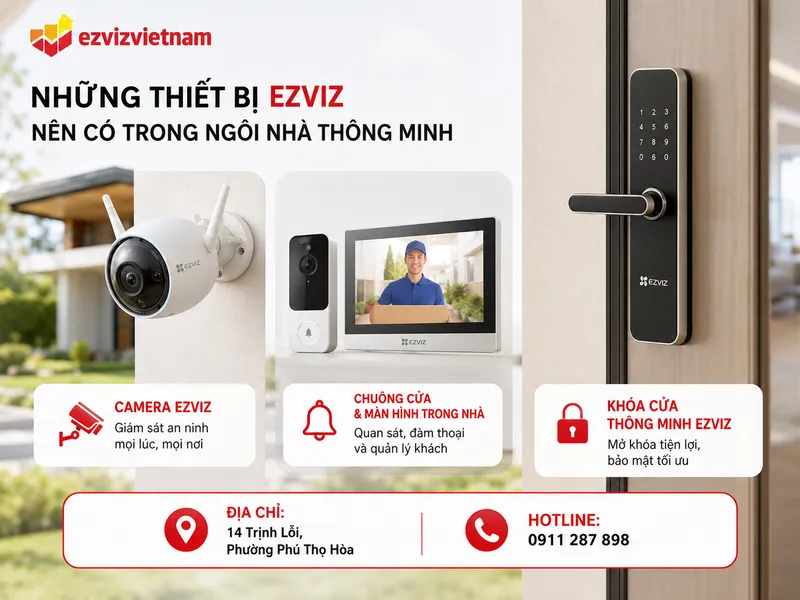 Những thiết bị EZVIZ nên có trong một ngôi nhà thông minh