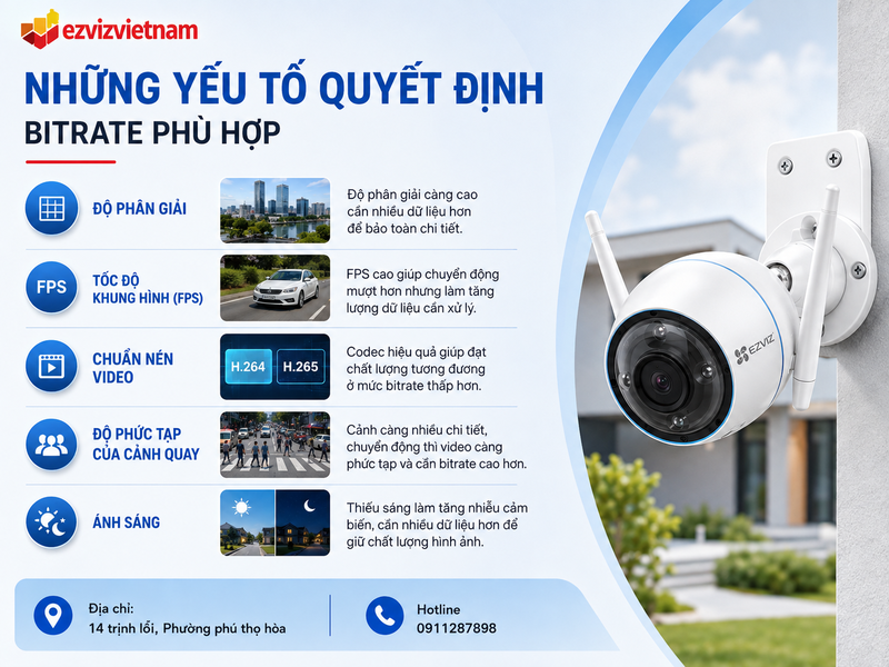 Những yếu tố quyết định bitrate phù hợp