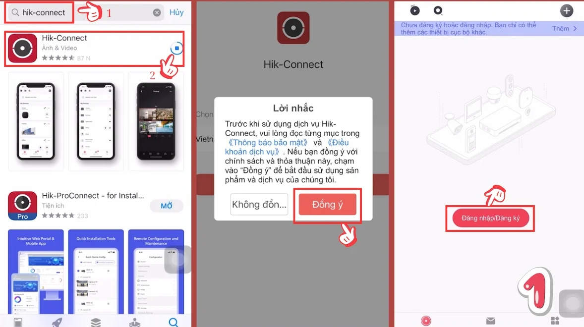 Tải ứng dụng Hik-Connect