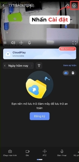 Truy cập vào phần Cài đặt thiết bị
