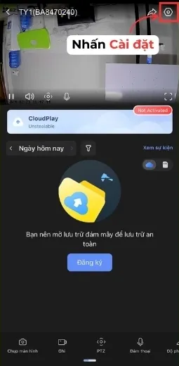 Truy cập vào phần Cài đặt thiết bị