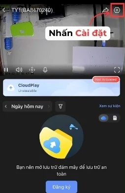 Truy cập vào phần Cài đặt