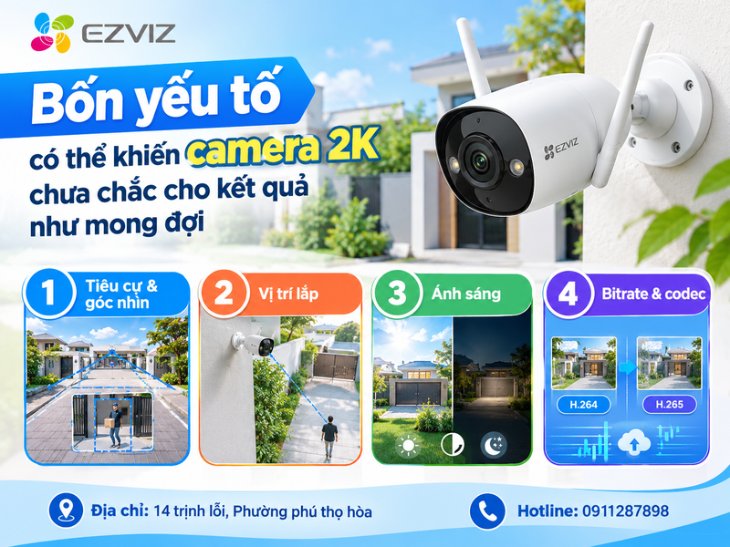 Bốn yếu tố có thể khiến camera 2K chưa chắc cho kết quả như mong đợi