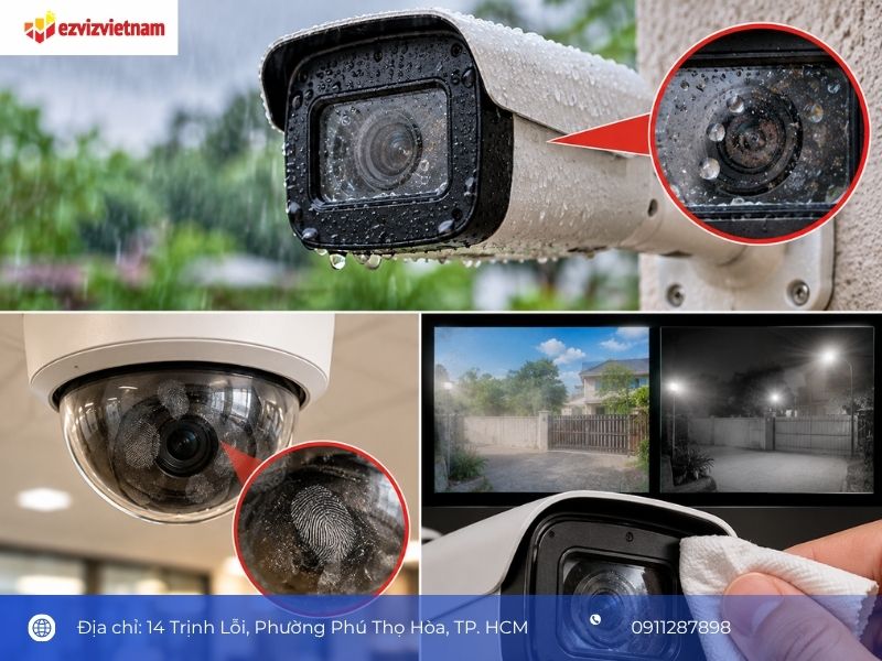Camera bị mờ chưa chắc do ống kính bẩn xác định đúng dấu hiệu trước khi lau
