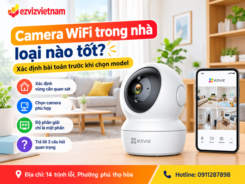 Camera WiFi trong nhà loại nào tốt? Xác định bài toán trước khi chọn model