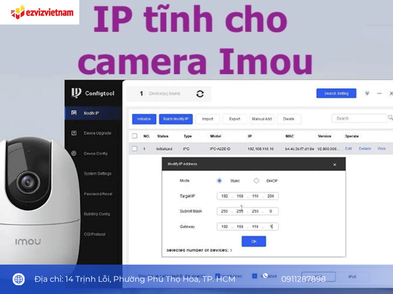 Đặt IP tĩnh camera EZVIZ để làm gì và khi nào thực sự cần?
