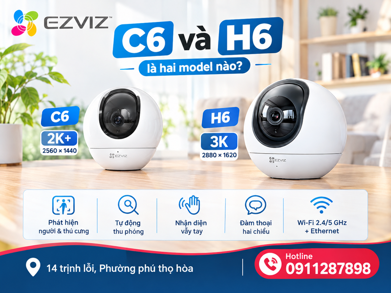 EZVIZ C6 và H6 là hai model nào?