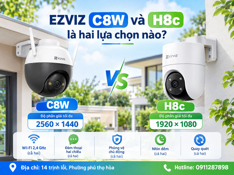 EZVIZ C8W và H8c là hai lựa chọn nào?