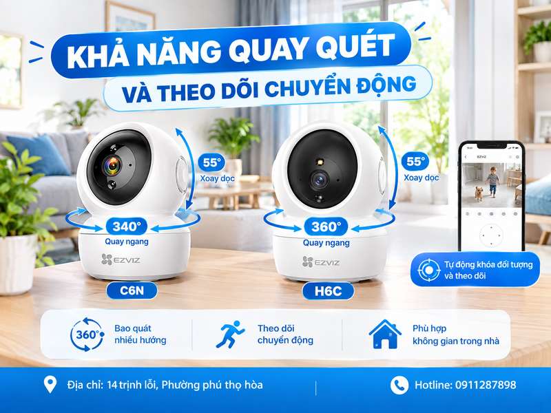 Khả năng quay quét và theo dõi chuyển động