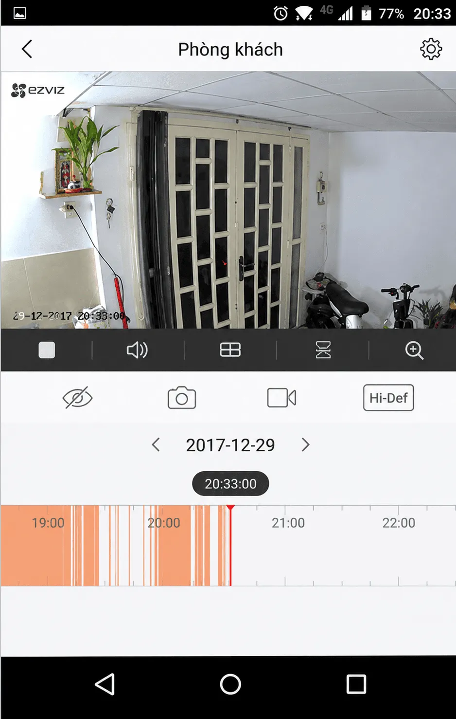 Nhấn và biểu tượng camera