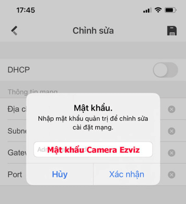Nhập mã xác thực (Verification Code) và lưu lại