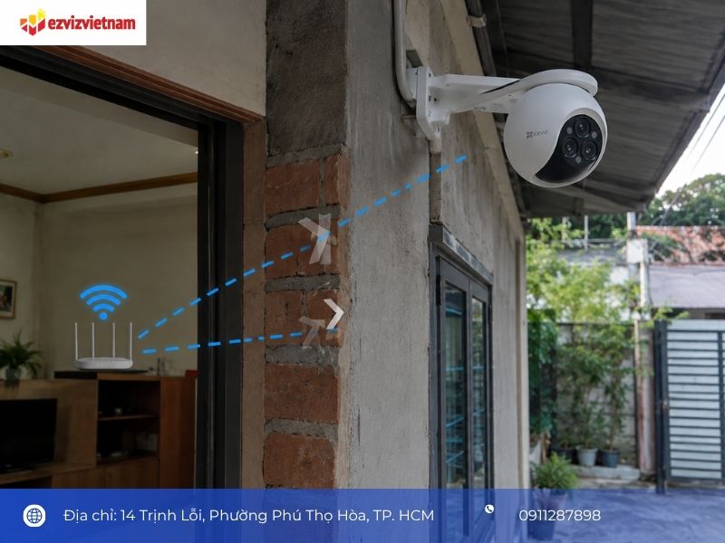 Sai lầm khi đặt camera: Khoảng cách và vật cản làm WiFi suy hao ra sao?