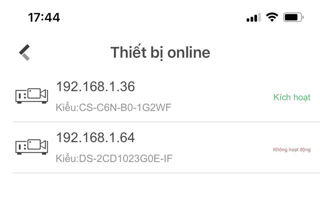 Tìm thiết bị trực tuyến (Online Devices)