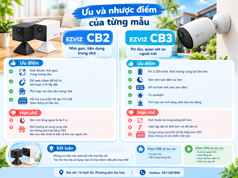 Ưu và nhược điểm của từng mẫu